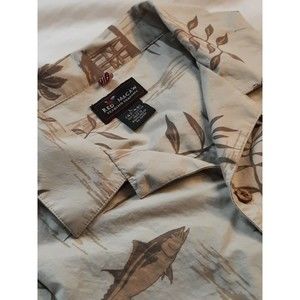 Red Macaw Trading Company Men's Hawaiian Shirt  sz L